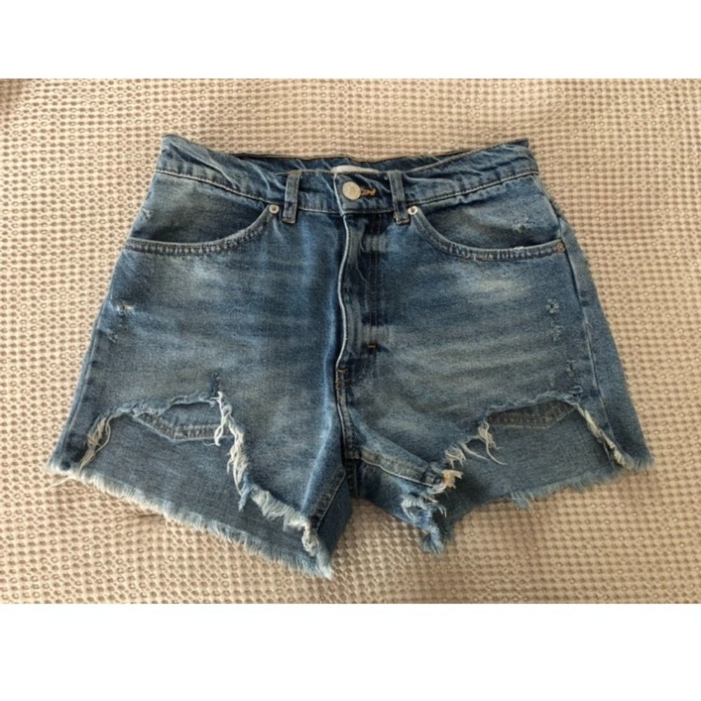 Zara High Waist Cutoffs - 4